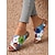 levne Dámské sandály-dámské ploché sandály na platformě sandály plážové pantofle komfortní obuv denní plážová kreslená květina peep toe punk vycházkové semišové sandály