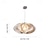 baratos Luzes pendentes-Lustre com 1 luz natural, 42/50cm, malha de fibra acrílica de metal, arte nórdica criativa, sala de jantar, sala de estar, 85-265v