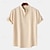 billige Bomuldslinnedskjorte-Herre Skjorte linned skjorte Casual skjorte Bomuldsskjorte Sort Gul Lysegrøn Kortærmet Vanlig Båndkrave Sommer Gade Hawaiiansk Tøj