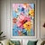 levne Abstraktní malby-olejomalba ručně malované ručně malované nástěnné umění abstraktní květiny malba na plátně domácí dekorace výzdoba natažený rám připraven k zavěšení