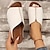 billige Sandaler til kvinner-kvinners sommer uformelle kilehæler tykke såle sandaler v-formet tå høyhælte tøfler mote ensfarget med krokodilletrykk hvite hæler hvite sandaler