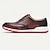 Χαμηλού Κόστους Ανδρικά Sneakers-Ανδρικά Αθλητικά Παπούτσια Φόρεμα πάνινα παπούτσια Δέρμα Ιταλικό πλήρες δέρμα αγελάδας Αντιολισθητικό Δαντέλα μέχρι πάνω Κόκκινο Καφέ
