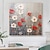 preiswerte Blumen-/Botanische Gemälde-Ölgemälde handgefertigt handgemalt quadratische Wandkunst Eindruck Blumen Leinwand Malerei Wohndekoration Dekor gespannter Rahmen fertig zum Aufhängen