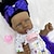 cheap Dolls-22 inch Black Dolls Reborn Doll Baby &amp; Toddler Toy Doll Reborn Baby Doll Baby Baby Girl African Doll Reborn Baby Doll Saskia Newborn lifelike Gift Hand Made Non Toxic Vinyl W-05022 with Clothes and