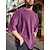abordables T-shirts décontractés pour hommes-Homme T-shirt Bloc de couleur Col Ras du Cou Extérieur Casual Manche Courte Bouton Vêtement Tenue Mode Design Confortable