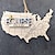 cheap Gifts-Solar Eclipse 2024 Ornament, Wooden 2024 Eclipse Keepsake, Totality Ornament, Path of Totality States Ornament, Eclipse Souvenir - 12 Different States Texas, New York