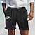 cheap Linen Shorts-Men&#039;s Linen Shorts Summer Shorts Beach Shorts Button Pocket Coconut Tree Comfort Breathable Short Holiday Vacation Beach Hawaiian Boho Black White