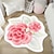 tanie dywaniki do salonu i sypialni-dywaniki dywaniki w kształcie kwiatów proste dywaniki 3D z dużymi kwiatami, nadające się do prania maty podłogowe