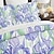 preiswerte Bettbezug-Sets-lila florales Bettbezug-Set aus Baumwolle mit tropischem Pflanzenmuster, weiches 3-teiliges Luxus-Bettwäsche-Set, perfekt als Muttertagsgeschenk, Heimdeko-Geschenk, Bettbezug für Zwilling, Vollkönig, Queensize