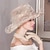 voordelige Hoeden &amp; Hoofdstukken-fascinators hoeden organza ijszijde emmer hoed floppy hat zonnehoed bruiloft theekransje elegante bruiloft met veren strik hoofddeksel hoofddeksels