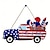 お買い得  イベントとパーティー用品-独立記念日の装飾：国民の祝日用のアメリカ国旗のドア飾り、家や車用の木製の吊り下げ装飾