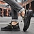 abordables Zapatillas de hombre-Hombre Oxfords Retro Zapatos de Paseo Casual Diario Cuero Cómodo Botines / Hasta el Tobillo Mocasín Negro Caqui Gris Primavera Otoño