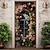 Недорогие Дверные чехлы-розы дверные покрытия фреска декор дверной гобелен дверной занавес украшение фон дверной баннер съемный для входной двери в помещении и на открытом воздухе украшение дома комнаты принадлежности для