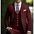 baratos Fatos-Rosa roxo ternos de baile masculinos ternos de casamento cor sólida 3 peças sob medida ajuste único breasted um botão 2024