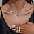 cheap Jewelry Sets-Jewelry Set 3pcs Copper Rhinestone Earrings Necklace Women&#039;s Elegant Vintage Fashion Geometrical Geometric Jewelry Set For Wedding Anniversary Wedding Guest