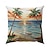 Χαμηλού Κόστους Throw Μαξιλαροθήκες-Ocean beach sunset βελούδινο κάλυμμα μαξιλαριού 16/18/20 ίντσες