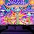 billige Blacklight Tapestries-psykedelisk blacklight gobelin uv reaktiv glød i mørket trippy tåget svamp naturlandskab hængende gobelin vægmaleri til soveværelset