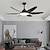 cheap Ceiling Fan Lights-Ceiling Fans with Lights 137cm LED Stepless Dimming Ceiling Fan for Home with Remote Control Downrod Mount for Children&#039;s Room Living room Bedroom