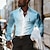 billiga Skjortor med tryck för män-mäns fritidsskjorta för män i satäng konstsilke formell sommar vårskjorta krage långärmad blå, grön s, m, l