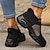 ieftine Adidași de Damă-Pentru femei Adidași Pantofi de tată Zilnic Toc Drept Vârf rotund Casual Imitație Piele Plasă Loafer Negru Alb