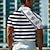 cheap Men&#039;s Button Up Polos-Anchor Men&#039;s Casual Print Polo Shirt Waffle Polo Shirt Outdoor Casual Daily Waffle Fabric Short Sleeve Turndown Polo Shirts Lake blue Blue Summer Spring S M L Lapel Polo