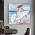 levne Motivy postav-nástěnné umění ručně malované olejomalba přímořský vánek ručně malovaná dívka tanečnice obraz tigo pro domácí dekoraci - zabalené plátno pro obývací pokoj, ložnici nebo kancelář
