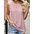 cheap Tank Tops &amp; Camis-Women&#039;s Boho Shirt Lace Shirt Lace Daily Vacation Bohemia Beach Short Sleeve Crew Neck White Summer