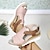billiga Damsandaler-dam dam sandaler med kilklack läder slingback sandaler t-bar diamante lätta sandaler sommar promenadsko öppen tå sandaler tryckfäste sandal brun svart rosa