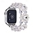 billige Apple Watch-bånd-Smykke armbånd Kompatibel med Apple Watch urrem 38mm 40mm 41mm 42mm 44mm 45mm 49mm Bling diamant Perler Justerbar Legering Perler Udskiftning af urrem til iwatch Ultra 2 Series 9 8 7 SE 6 5 4 3 2 1