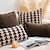 cheap Textured Throw Pillows-1 pcs Polyester Pillow Cover, Animal Plaid Square Traditional Classic
