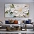 billiga Blom- och växtmålningar-handmålad abstrakt textur blomma oljemålning på duk stor handgjord väggkonst minimalistisk grön blommig konst oljemålning anpassad målning boho väggdekor vardagsrum