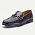 cheap Men&#039;s Slip-ons &amp; Loafers-Men&#039;s Loafers Perforated Brown Leather Gunmetal Horsebit