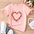 Χαμηλού Κόστους Μακό μπλουζάκια και Μπλούζες-Παιδιά Κοριτσίστικα Κοντομάνικη μπλούζα Φλοράλ Causal Κοντομάνικο Λαιμόκοψη Καθημερινά 7-13 ετών Καλοκαίρι Κίτρινο Ανθισμένο Ροζ Θαλασσί