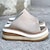 ieftine Sandale de Damă-Pentru femei Sandale Sandale Platformă În aer liber Casă Birou Pană Pantofi vârf deschis Epocă Imitație Piele Negru Bej