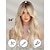 cheap Synthetic Trendy Wigs-Long Mixed Blonde Wavy Wigs for Women Synthetic Hair Wig for Daily Use