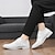 cheap Men&#039;s Sneakers-Men&#039;s Sneakers Comfort Shoes Walking Casual PU Slip Resistant Lace-up Black White Fall