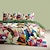 preiswerte Bettbezug-Sets-Geometrisches Vintage-Bettbezug-Set aus Baumwolle mit tropischem Pflanzenmuster, weiches 3-teiliges Luxus-Bettwäsche-Set, Heimdekoration, Geschenk, Bettbezug für Doppelbett, King-Size-Bett und