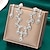 cheap Jewelry Sets-Jewelry Set 3pcs Copper Rhinestone Earrings Necklace Women&#039;s Elegant Vintage Fashion Geometrical Geometric Jewelry Set For Wedding Anniversary Wedding Guest