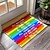 abordables Tapis et tapis et tapis-Juin Mois de la Fierté Mois de la Fierté Gay LGBTQ LGBT Paillasson Arc-en-ciel Antidérapant Tapis Imperméable Tapis Intérieur Extérieur Décor de Chambre Tapis de Salle de Bain Tapis d&#039;Entrée