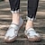 baratos Sandálias para Homem-Homens Sandálias Retro sapatos feitos à mão Sandálias fechadas Caminhada Casual Diário Praia Couro Confortável Velcro Sem Atacadores Preto Amarelo Azul Primavera Outono