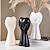 お買い得  彫刻-樹脂アート人体デザイン花瓶 - ハート型、ユニークでモダンな装飾花瓶、ダイニングテーブルのセンターピース、レストラン、リビングルーム、結婚式の装飾に最適
