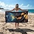 abordables juegos de toallas de playa-Toalla de playa, manta de playa de verano, serie de camino estrellado brillante, impresión 3d, 100% de microfibra, mantas cómodas y suaves para respirar