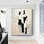 ieftine Picturi cu Oameni-pictură de artă neagră realizată manual perete cuplu iubitor de artă de perete portret contemporan opere de artă abstracte pânză decor acasă pentru sufragerie dormitor fără cadru