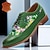 זול נעלי אוקספורד לגברים-נעלי שמלה לגברים ירוק פרחוני הדפסי פריחה צבעוניים עור איטלקי עור פרה גרגר מלא שרוכים עמידים