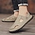 cheap Men&#039;s Sandals-Men&#039;s Leather Sandals Flat Sandals Fashion Sandals Handmade Shoes Outdoor Slippers Walking Casual Beach Daily Office &amp; Career Breathable Comfortable Loafer Red Brown Black Khaki