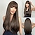 cheap Synthetic Trendy Wigs-Synthetic Wig Uniforms Career Costumes Princess Straight kinky Straight Layered Haircut With Bangs Machine Made Wig 26 inch Dark Brown Synthetic Hair Women&#039;s Cosplay Party Fashion Brown