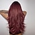 cheap Synthetic Trendy Wigs-Burgundy Wigs with Bangs Wine Red Wigs for Women Long Layered Wigs with Dark Roots Synthetic Heat Resistant Wigs for Daily Party Use