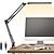abordables Lámparas de escritorio-Lámpara de escritorio LED Luz de escritorio con brazo oscilante con abrazadera 3 iluminación 10 modos de brillo Lámparas de escritorio de lectura para oficina en casa 360 giros con adaptador USB &amp;