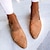 billige Sandaler til kvinder-Dame Sandaler Komfort Sko Lave hæle Spidstå Komfort PU Mandel Sort Hvid