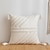 economico Tendenze cuscini-fodera per cuscino decorativa trapuntata boho in cotone a righe bianche con nappe beige per il soggiorno della camera da letto di casa